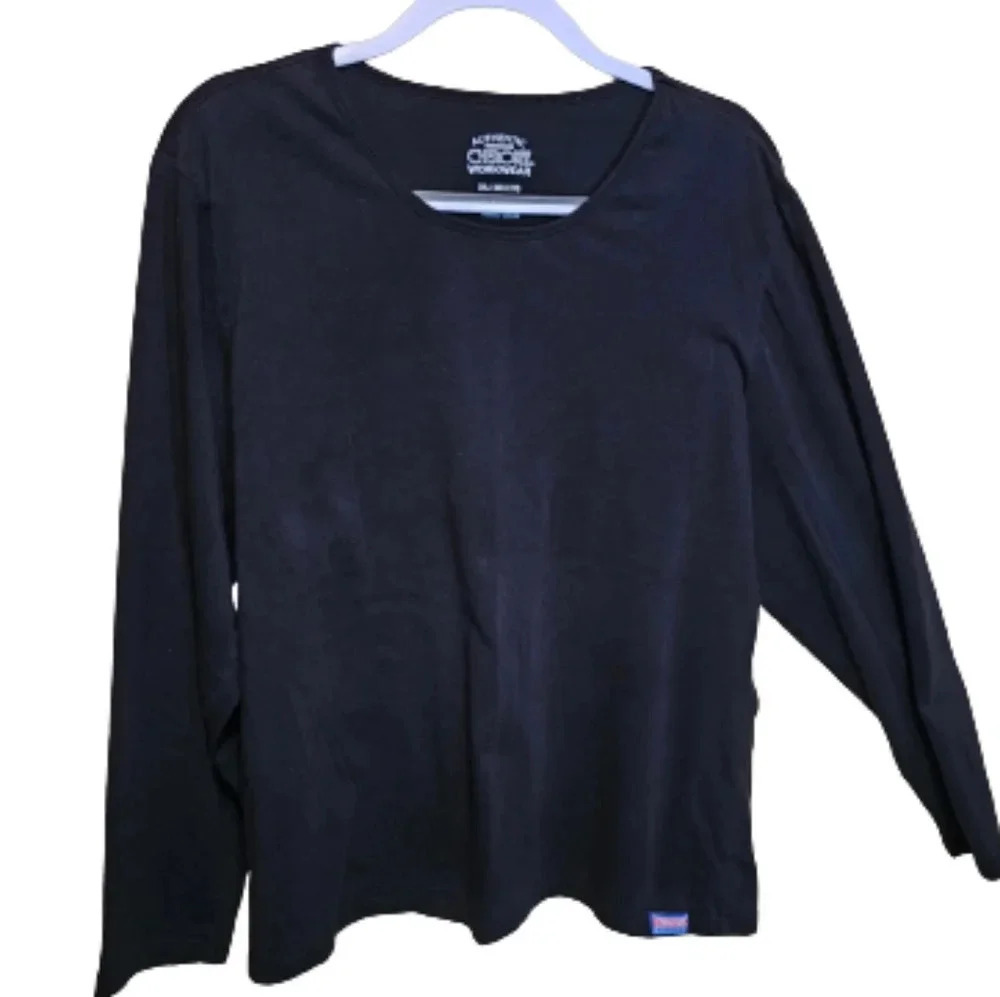 Cherokee Workwear Black Underscrubs top